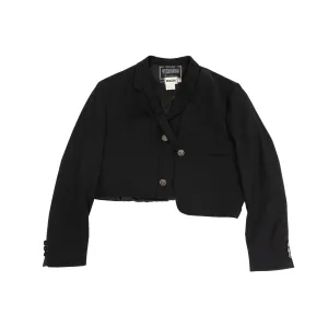 VT Rework: Versace Cropped Asymmetrical Overlay Blazer