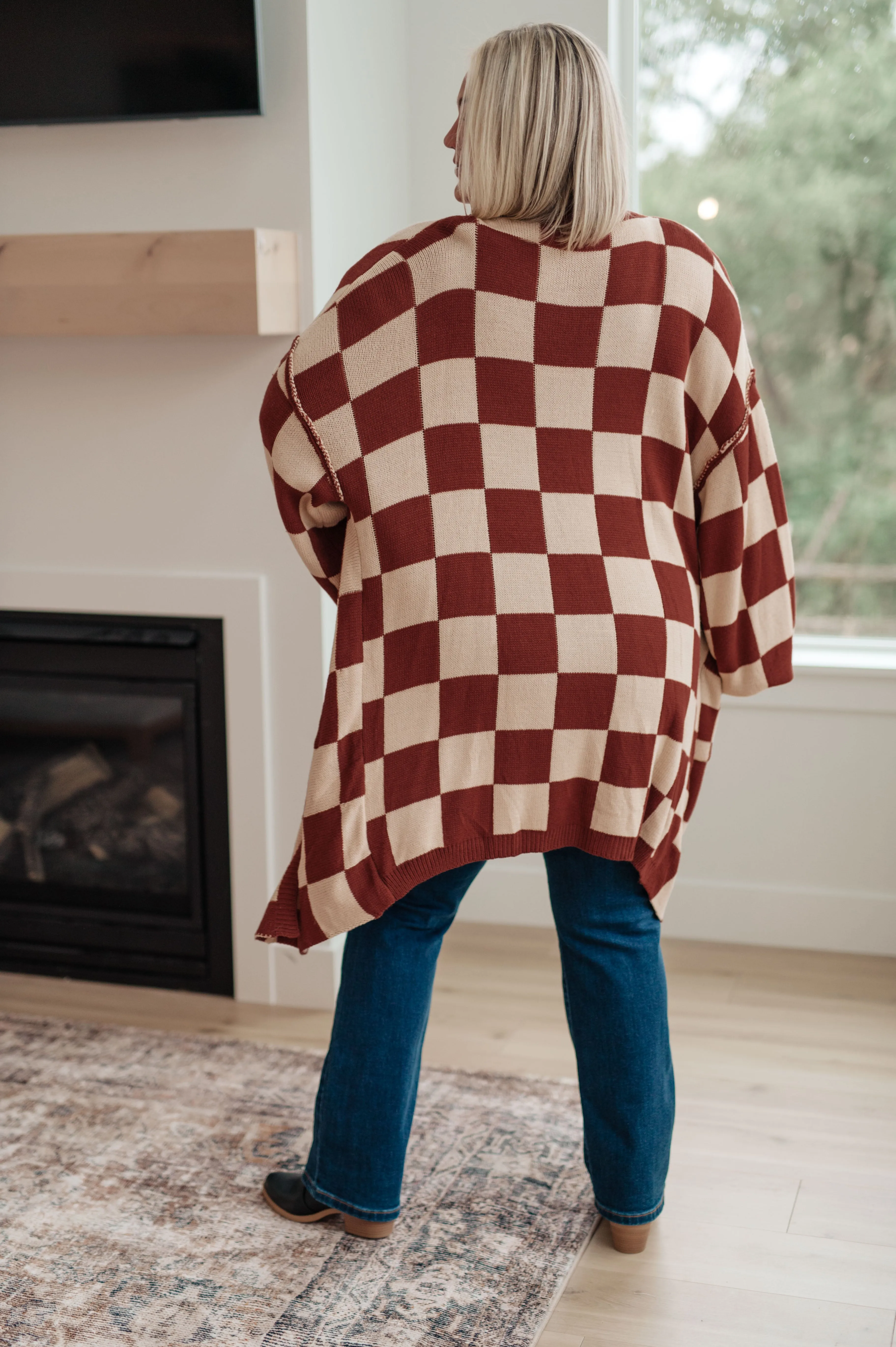 When I See You Again Checkered Cardigan - Haptics