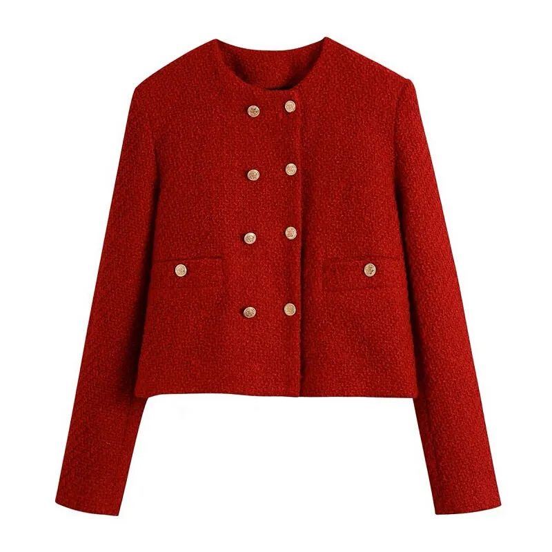 Woolen Tweed Short Jackets